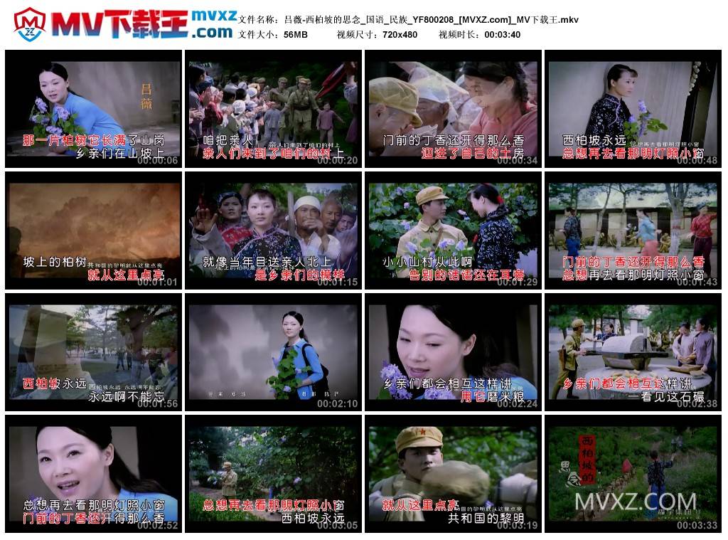 吕薇-西柏坡的思念_国语_民族_YF800208